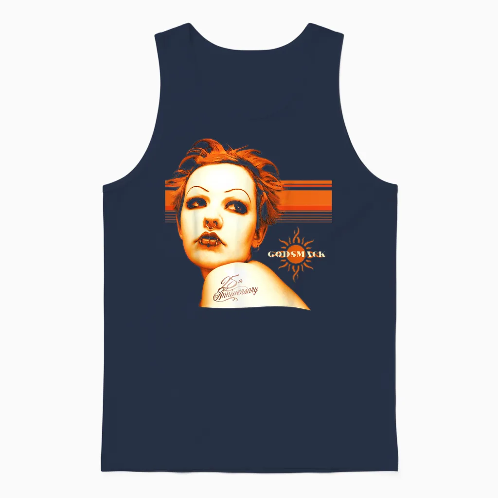 Godsmack β Self Titled 25th Anniversary Unisex Tank Top in Navy