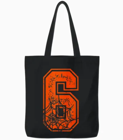 Number 6 67 Meme Halloween Pumpkin Costume Matching Group Tote Bags - Black