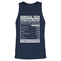 Surgical Tech Nutritional Facts Squad Surgical Tec Unisex Tank Top - Navy – 2