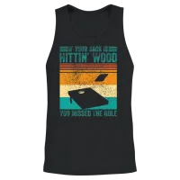 Funny Cornhole Unisex Tank Top - Black – 2