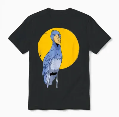 Schuhschnabel Vogel Ornithologe Walfischschnabel Tier Unisex T-Shirt - Black