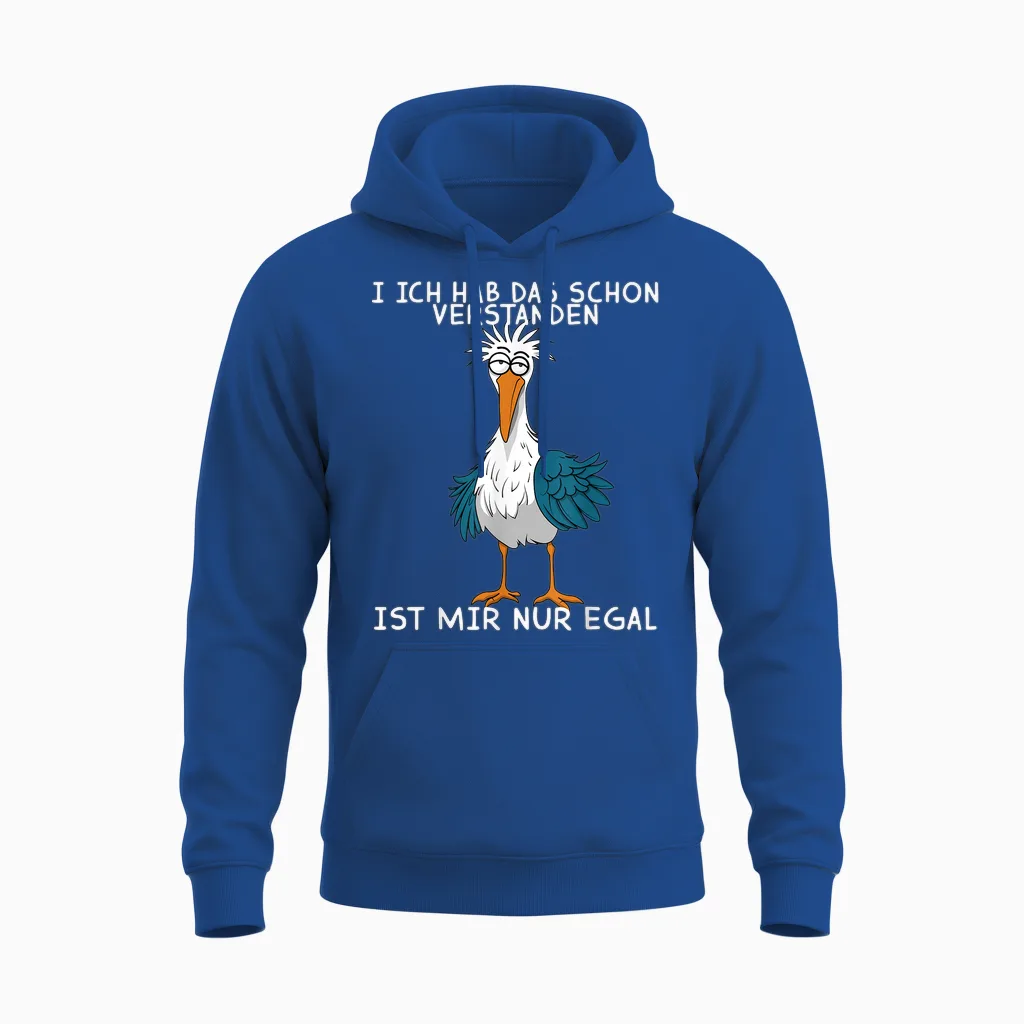 Funny Seagull I Have the Already Understood Is Mir Nur Egal Unisex Hoodie in Royal