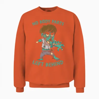 Zombie Funny Unisex Sweatshirt - Orange