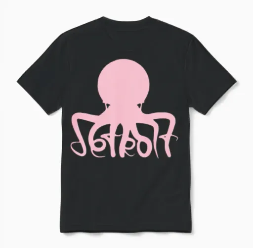 Detroit Red Wings Octopus Hockey Unisex T-Shirt in Black