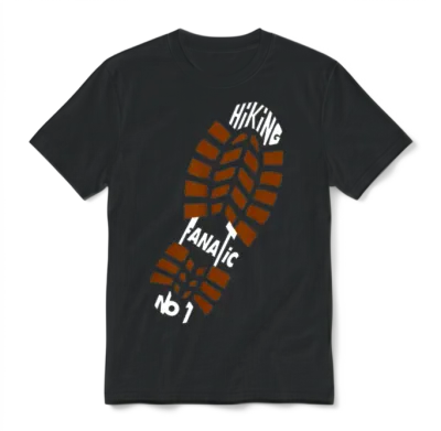 Hiking Fanatic Design for Hiking Trail Unisex T-Shirt - Black