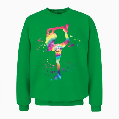 Figure Skating Figure Skating Colourful Girls Ice Skating Unisex Sweatshirt - Irish Green