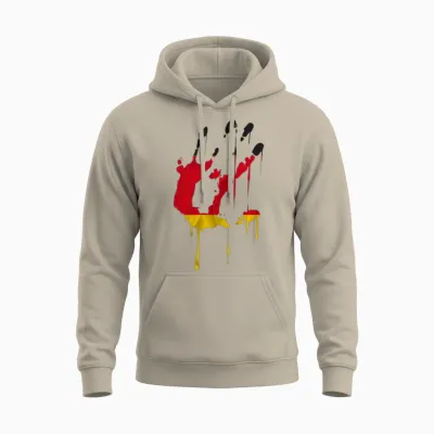 Germany Flag Art Unisex Hoodie - Sand