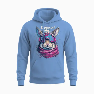 Skihaserl Apres Ski Haserl Skier Winter Women's T-Shirt, White Unisex Hoodie - Carolina Blue