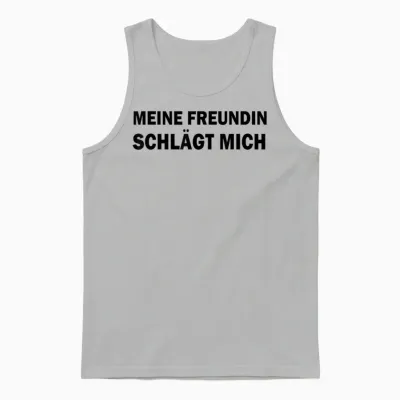 Meine Freundin Schlägt Mich Lustiges Unisex Tank Top - Ash