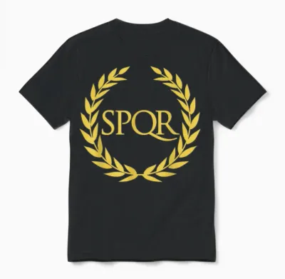 Ancient Rome Spqr T-Shirt, Red, S Unisex T-Shirt - Black