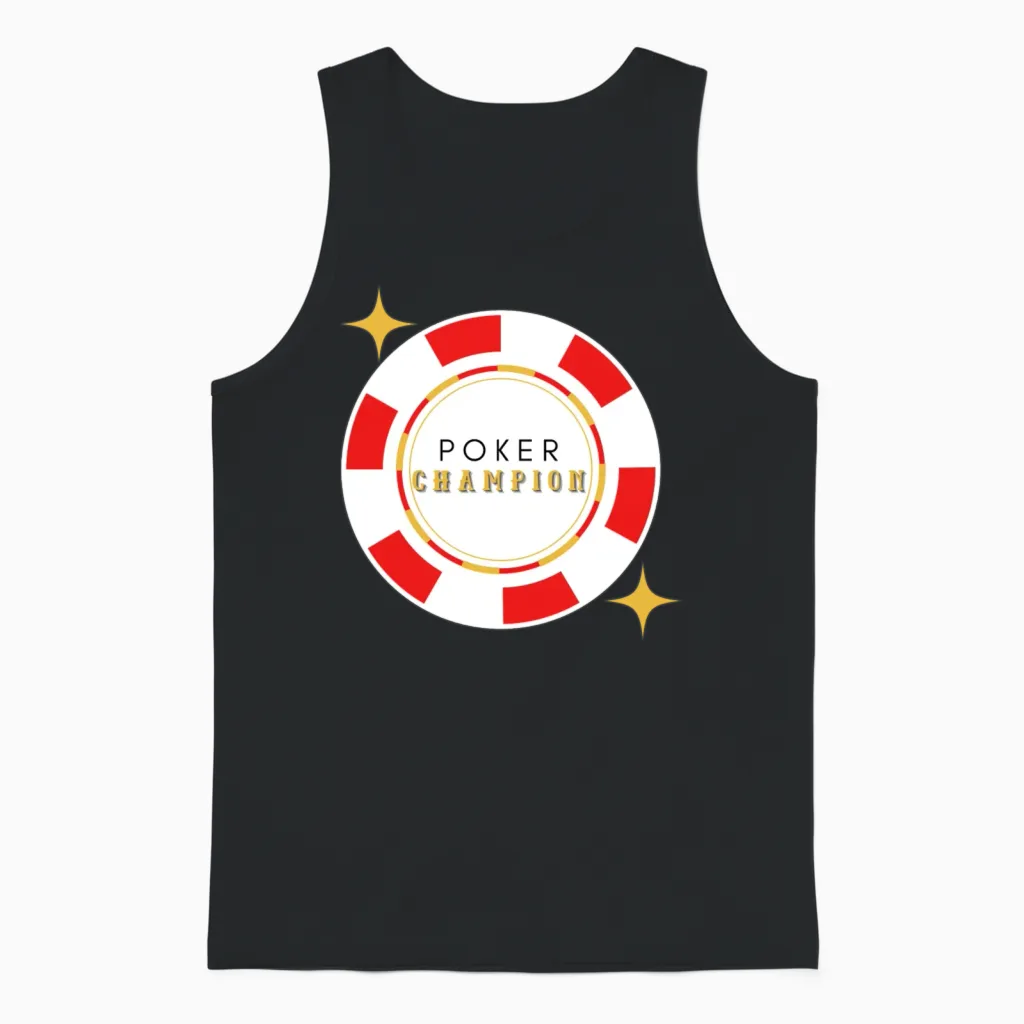 Poker Champion Unisex Tank Top in Black