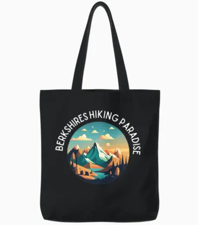 Berkshires Hiking Paradise Tote Bags - Black