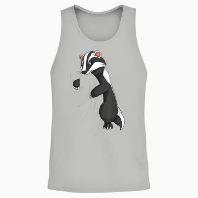 Badger T-Shirt, Black, S Unisex Tank Top - Ash