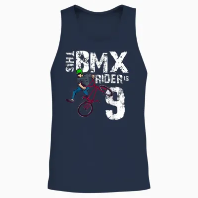 Dieser Bmx-Fahrer Ist 9 Jahre Alt, Passender Geburtstags-Fahrradliebhaber Unisex Tank Top - Navy