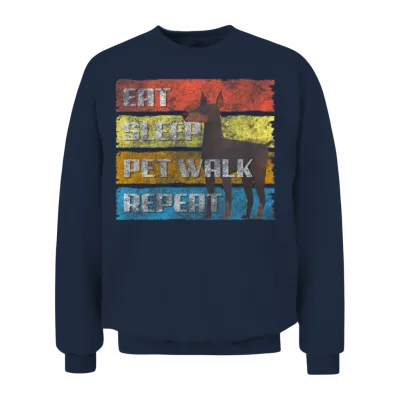 Doberman Pinscher Dogs Dog Love Pedigree Dog Unisex Sweatshirt - Navy