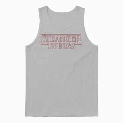 Netflix Stranger Things Outline Logo Unisex Tank Top - Ash