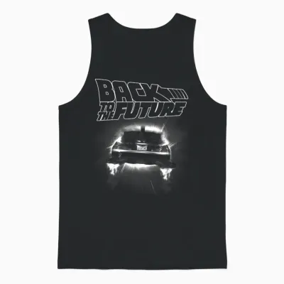 Back to the Future Delorean Fliegt Davon Unisex Tank Top - Black