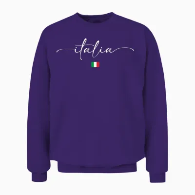 Italian Flag Italy Unisex Sweatshirt - Purple