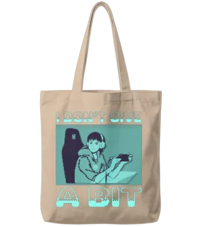 Retro Gaming Gamer Pixel Look Tote Bags - Natural