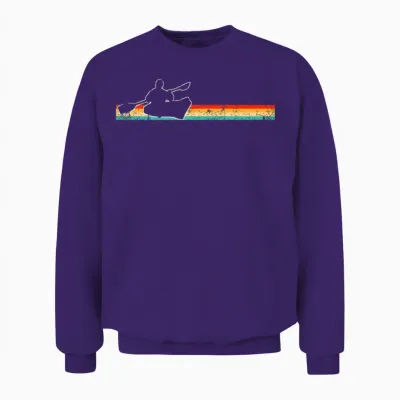 Kayak Retro Unisex Sweatshirt - Purple