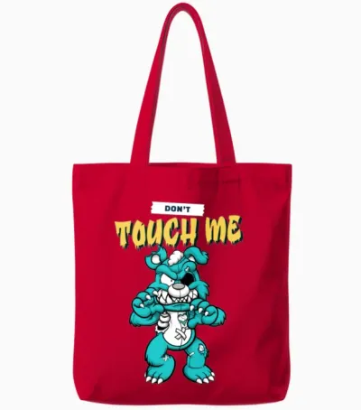 Don't Touch Me Tote Bags - Red
