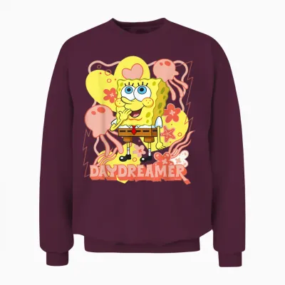 Sponge Bob - Schwammkopf Daydreamer Unisex Sweatshirt - Maroon