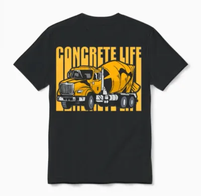 Concrete Finisher Concrete Life Concrete Mixer Unisex T-Shirt - Black