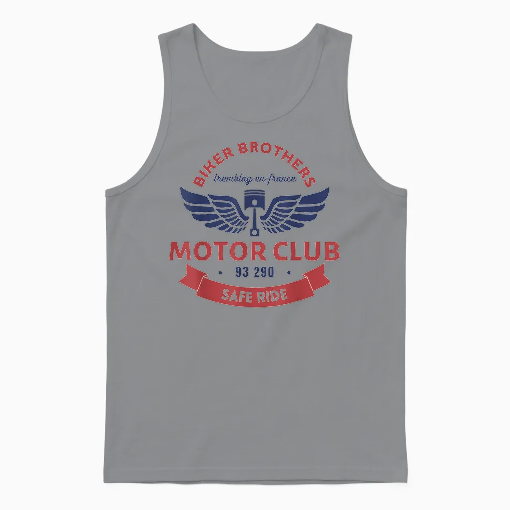 Biker Brother, Tremblay, Motorcycle, Club Unisex Tank Top in Sport Grey