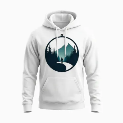 Hiking Unisex Hoodie - White