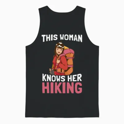 Hiking Trails Outdoor Hike Hiker Unisex Tank Top - Black
