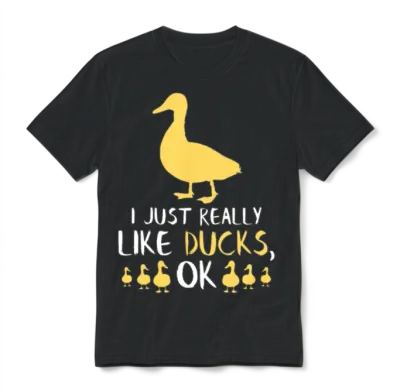 Funny Duck Gifts Funny Bird Lover Fowl Animal Gift Unisex T-Shirt - Black