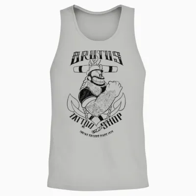 Brutus Tatttoo Shop Unisex Tank Top - Ash