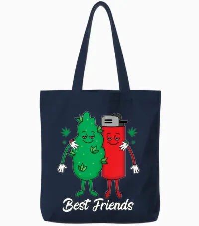 Best Friends Tote Bags - Navy