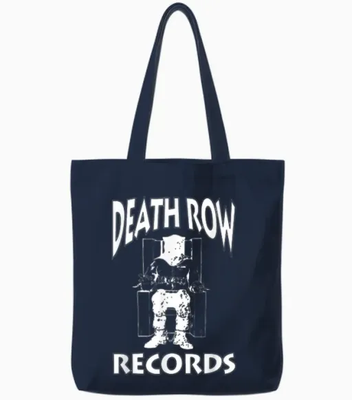 Official Death Row Records Classic Logo Tote Bags - Navy