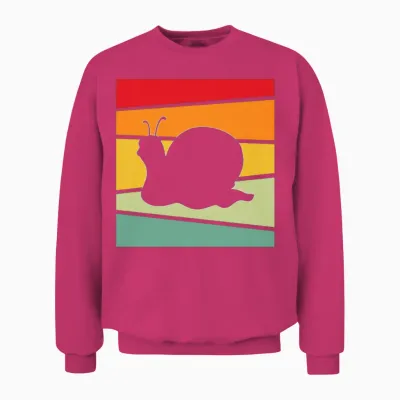 Snail Retro Unisex Sweatshirt - Heliconia