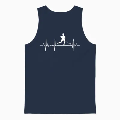 My Heart Beats for Roller Hockey Unisex Tank Top - Navy
