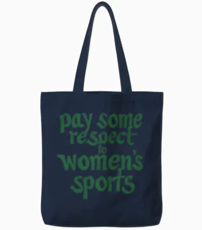 Pay Some Respect to Women's Sports Tote Bags - Navy