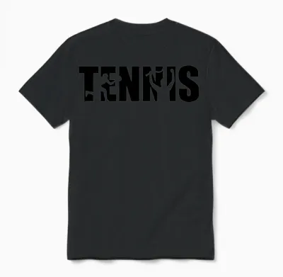 Tennis Unisex T-Shirt - Black