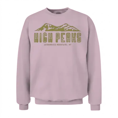 High Peaks Adirondack Mountains Hiking Unisex Sweatshirt - Light Pink