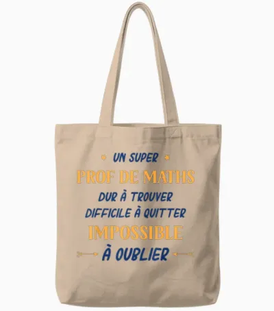 Humour Professeur De Maths Homme Départ Super Prof De Maths Tote Bags - Natural
