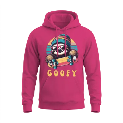 Goofy Skater Sloth - Funny Skateboard Freestyle Unisex Hoodie - Heliconia