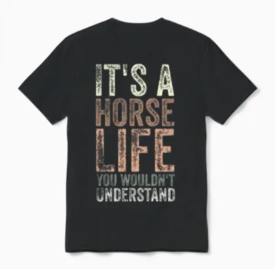 Horses Live Unisex T-Shirt - Black