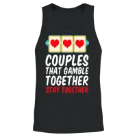 Gambling Funny Couple — Couples & Matching Gift Unisex Tank Top - Black – 2