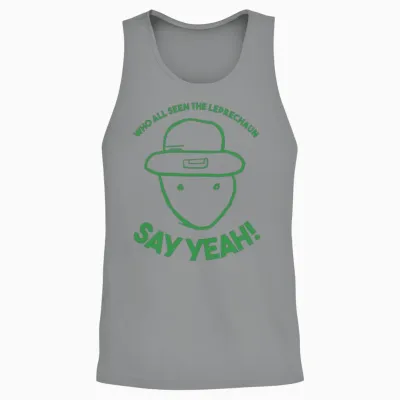 Amateur Leprechaun Sketch Mobile Alabama St Patric Unisex Tank Top - Sport Grey
