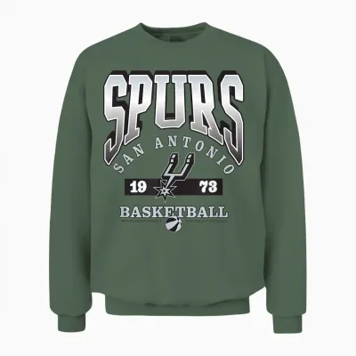 Spurs Nba San Antonio T-Shirt Home Advantage Unisex Sweatshirt - Military Green
