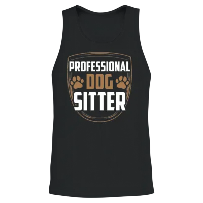 Professional Dog Sitter Puppy Dog Sitting Dogs Unisex Tank Top - Black