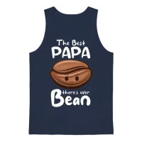 The Best Papa There's Ever Bean Unisex Tank Top - Navy – 1