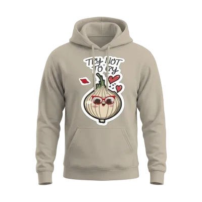 Funny Onion Unisex Hoodie - Sand