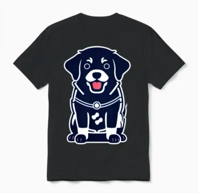 Cute Dog Unisex T-Shirt - Black