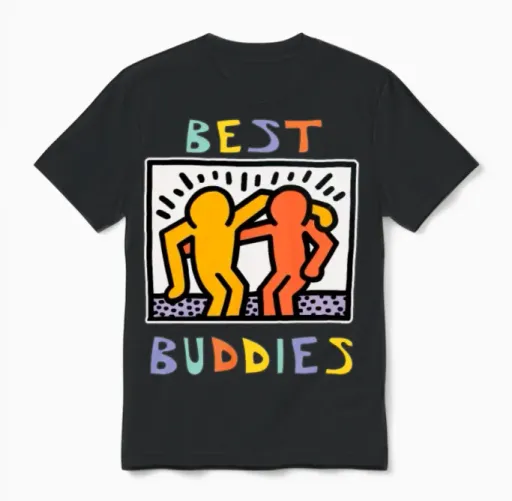 Best Buddies Has Landed Unisex T-Shirt in Black